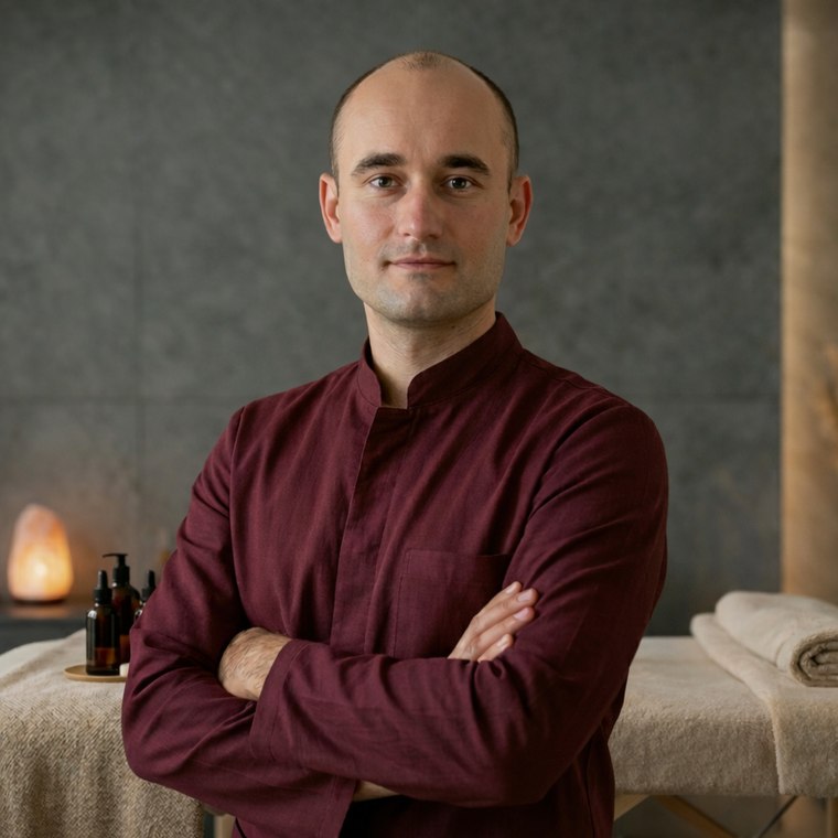 Kamil Pisarzewski, masażysta terapeutyczny, gabinet Zręczne Ręce w Rząsce pod Krakowem